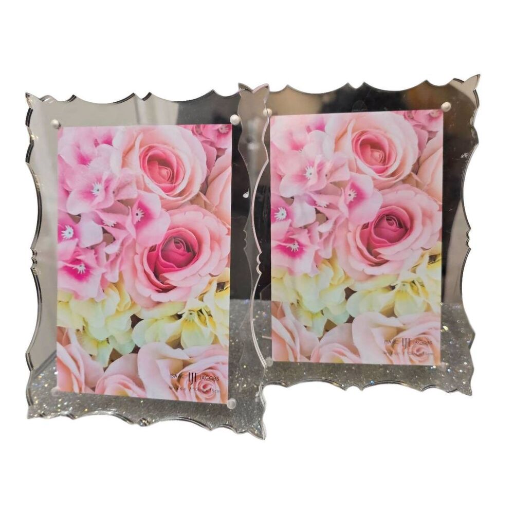 Isaac Jacobs Magnetic Vintage Inspired Cut-Out Border Magnetic Acrylic Frames-2‎